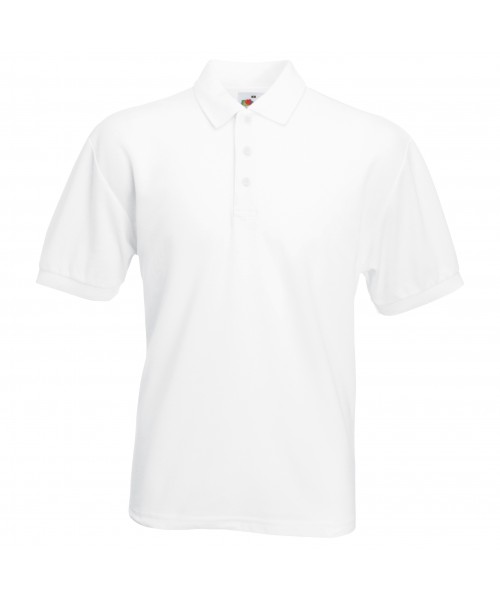 Plain Polo Shirt Pique Fruit of the Loom 170 gsm Cols 180 GSM